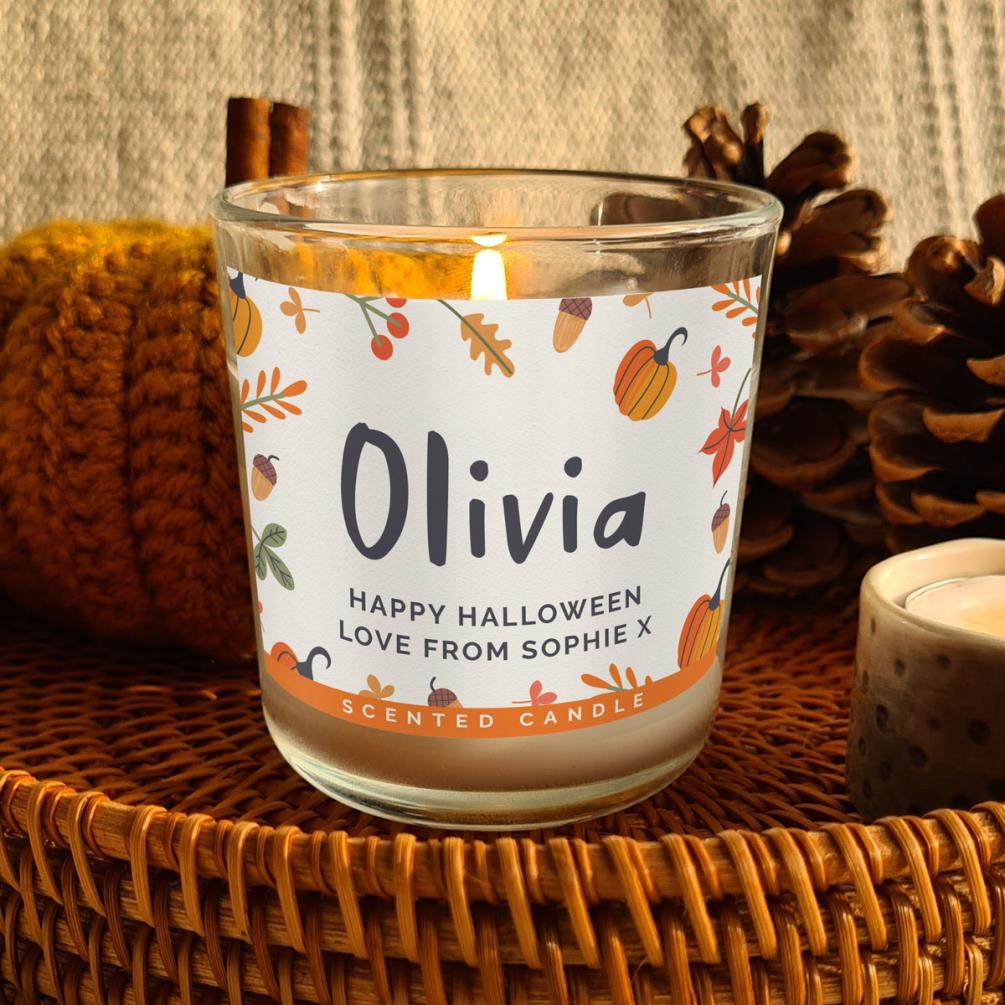 Personalised Pumpkin Candle in a Jar Extra Image 2